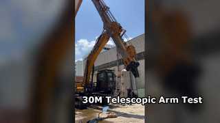 SY365 এর জন্য 30M টেলিস্কোপিক আর্ম পরীক্ষা করা হচ্ছে